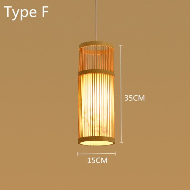 Modern Bamboo Hand Woven Bamboo Art Pendant lights Dining Room Bamboo Lantern Chandelier Bedroom living room restaurant light