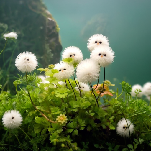 ✨White cat's eye ball flower