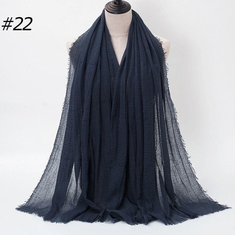 20 Pieces Fashion Solid Color Cotton Pashmina Scarves