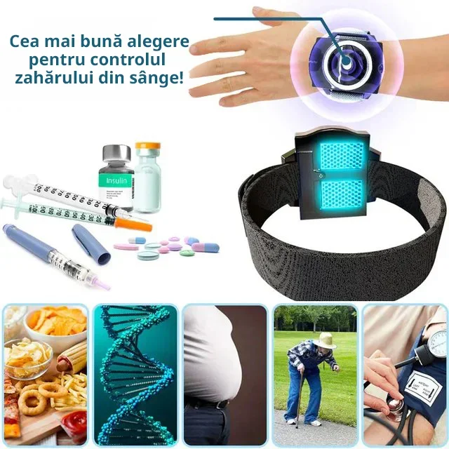 Brățară electronică cu infraroșu pentru reducerea glicemiei și oprirea sforăitului