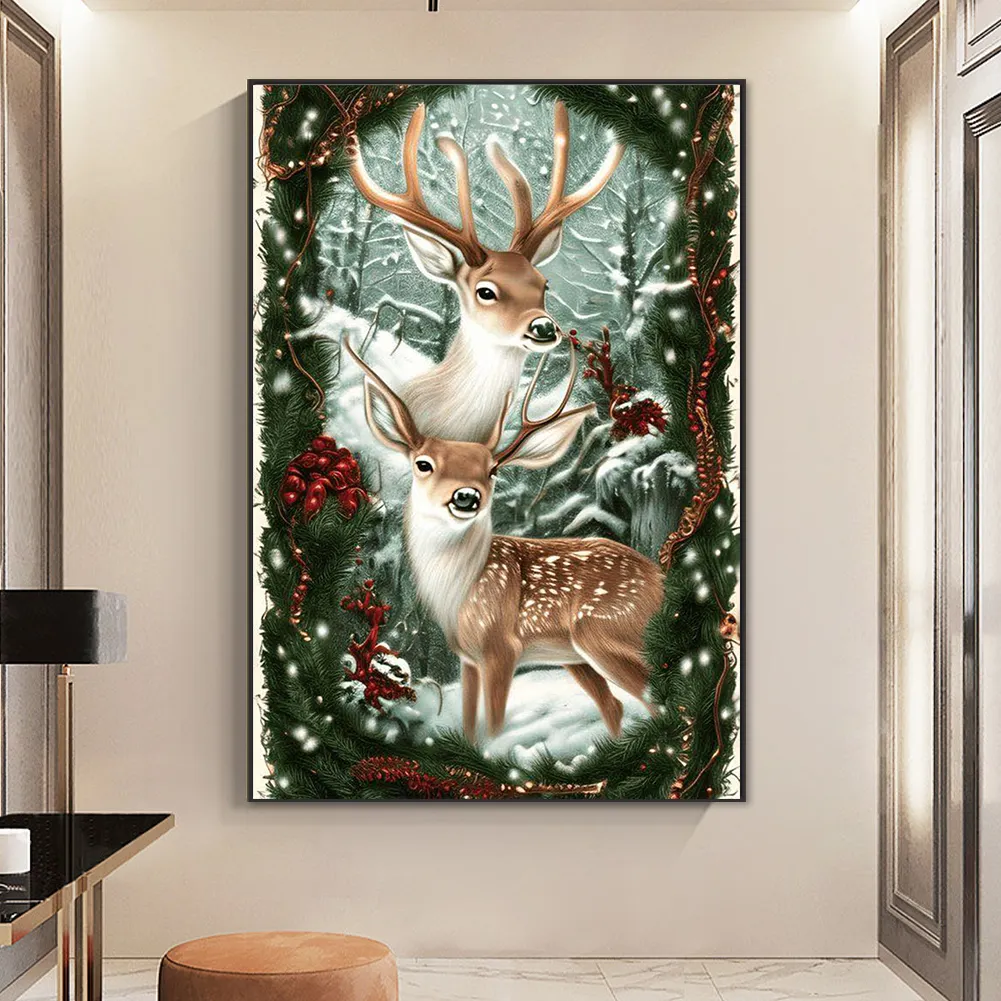 Diamond Painting - Full Round Drill - Snow Elk(Canvas|50*70cm)