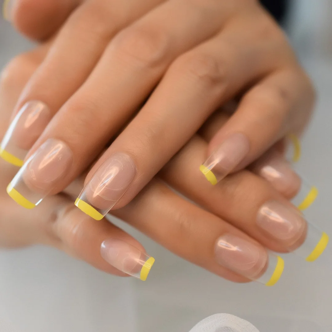 Pure Golden Color Simple Design  Press On Nails Coffin Extra Long Supplies For Professionals Wholesale Charms Nail EchiQ 24pcs-Nail Inspo