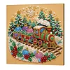 Kit de peinture de perles encadr&eacute; de No&euml;l 25x25cm pour adultes