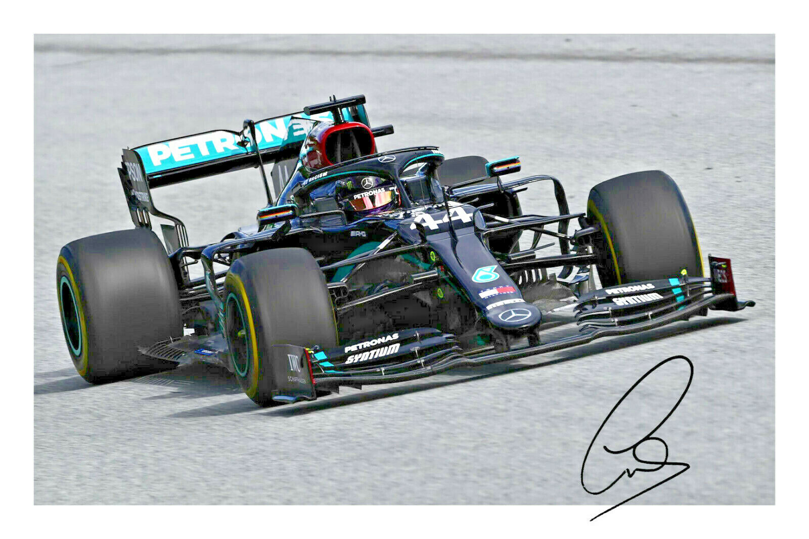 Lewis Hamilton Signed A4 Photo Poster painting Print Autograph Formula 1 7 Times World Champion