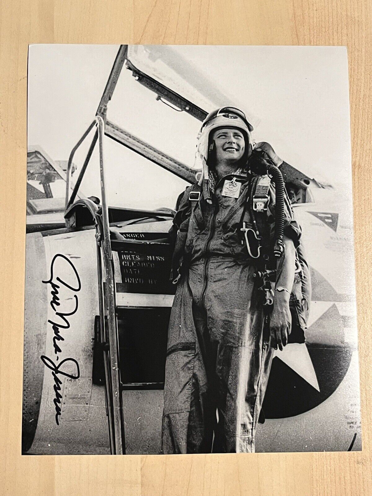 GENE NORA JESSEN HAND SIGNED 8x10 Photo Poster painting AUTOGRAPHED PILOT AVIATOR MERCURY 13 COA