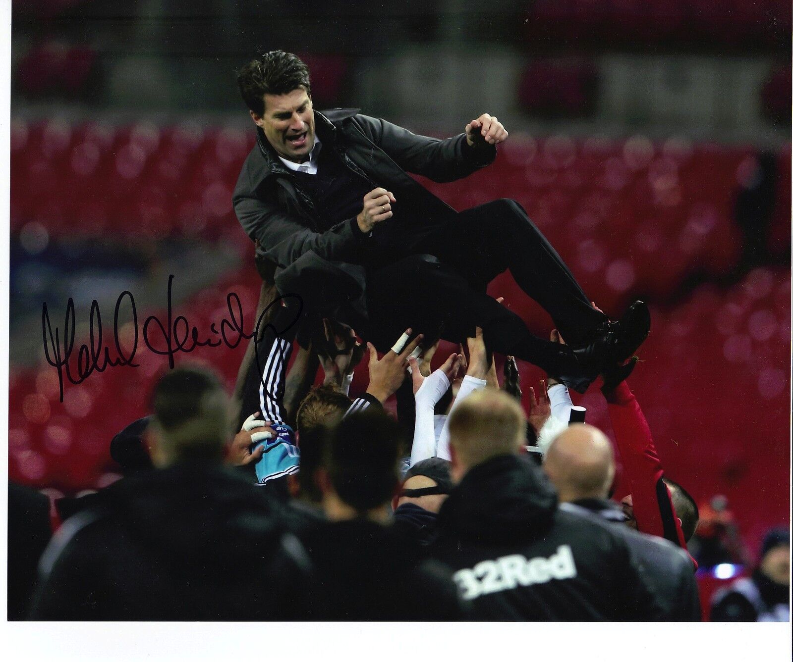 Michael Laudrup Signed 10X8 Photo Poster painting Swansea City A.F.C. AFTAL COA (1126)