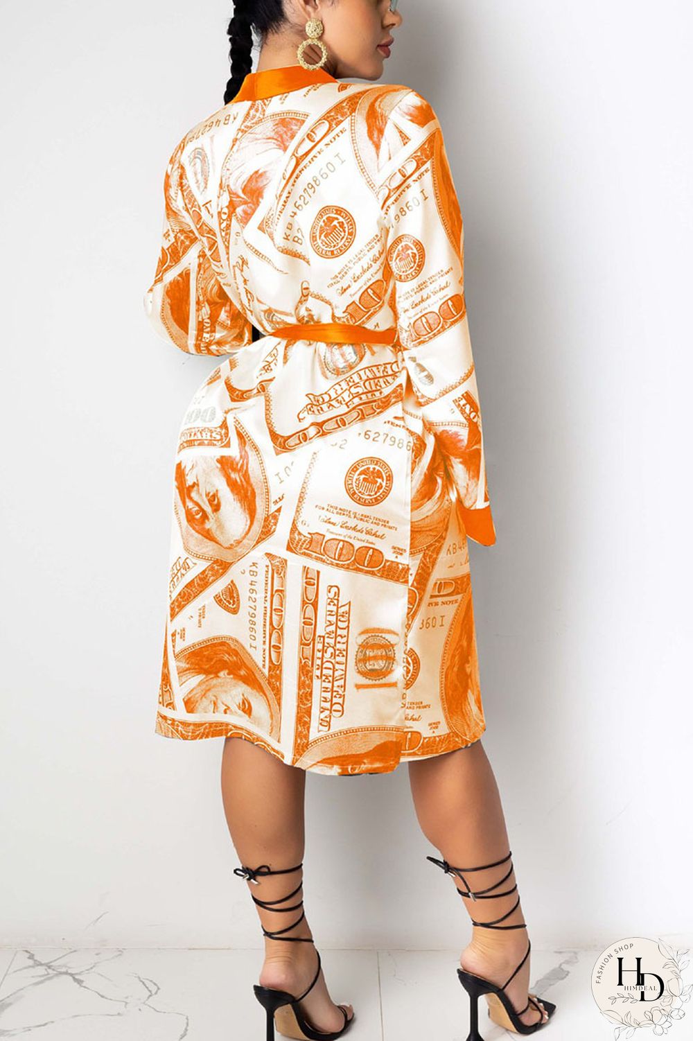 Red Sexy Print Frenulum Outerwear