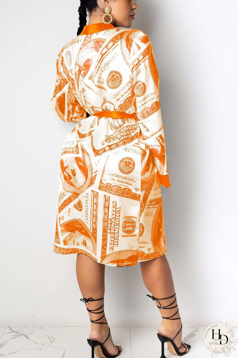 Red Sexy Print Frenulum Outerwear