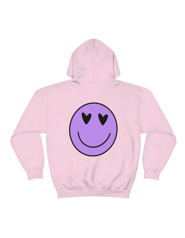 Purple Smiley Face Hoodie  August Lemonade