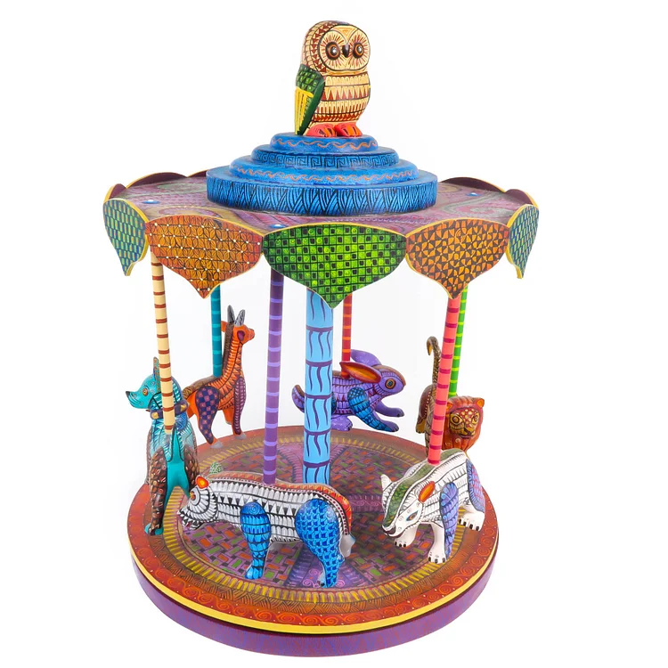 Animal Carousel - Oaxacan Alebrije Wood Carving