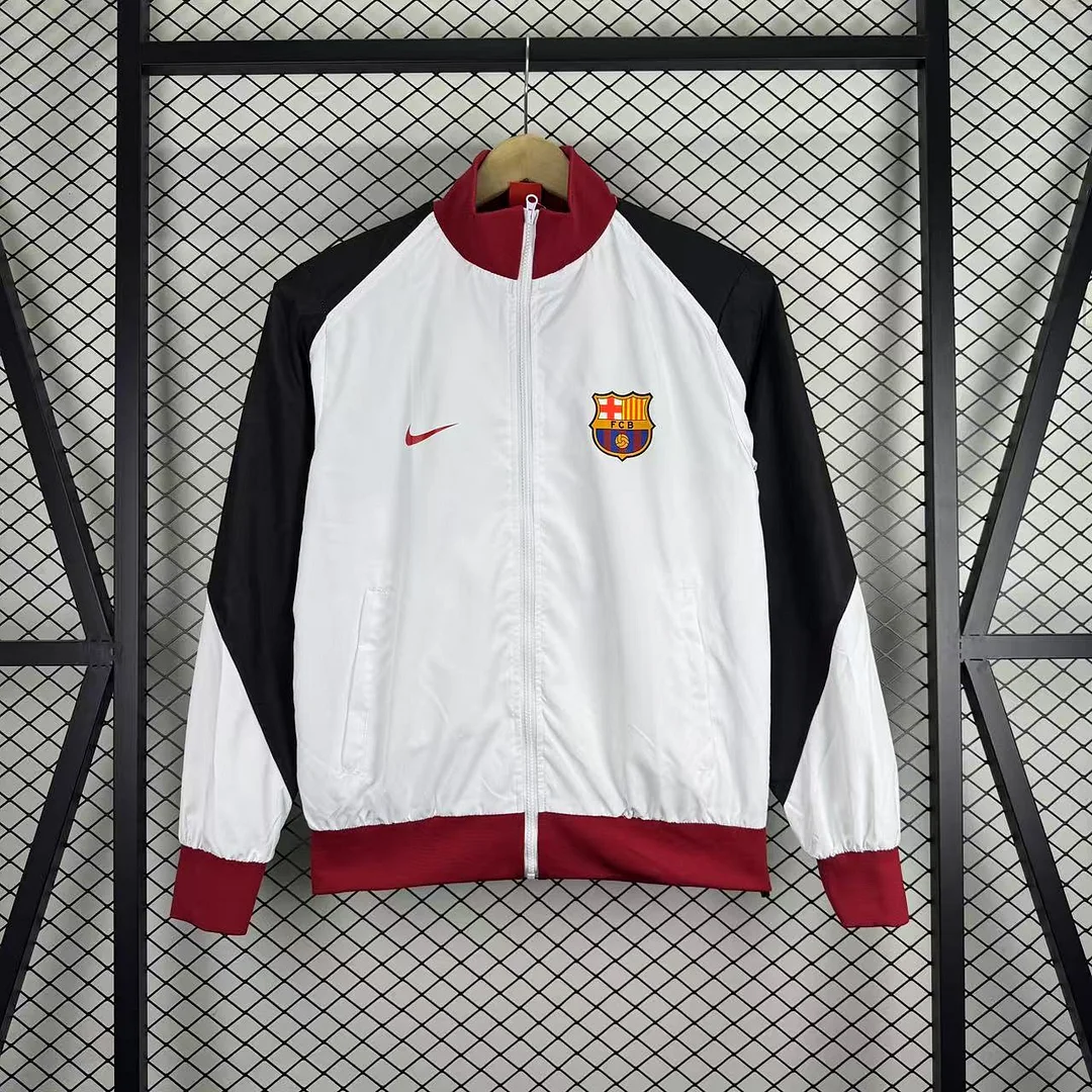 2025 Barcelona Windbreaker Black-White Coat 