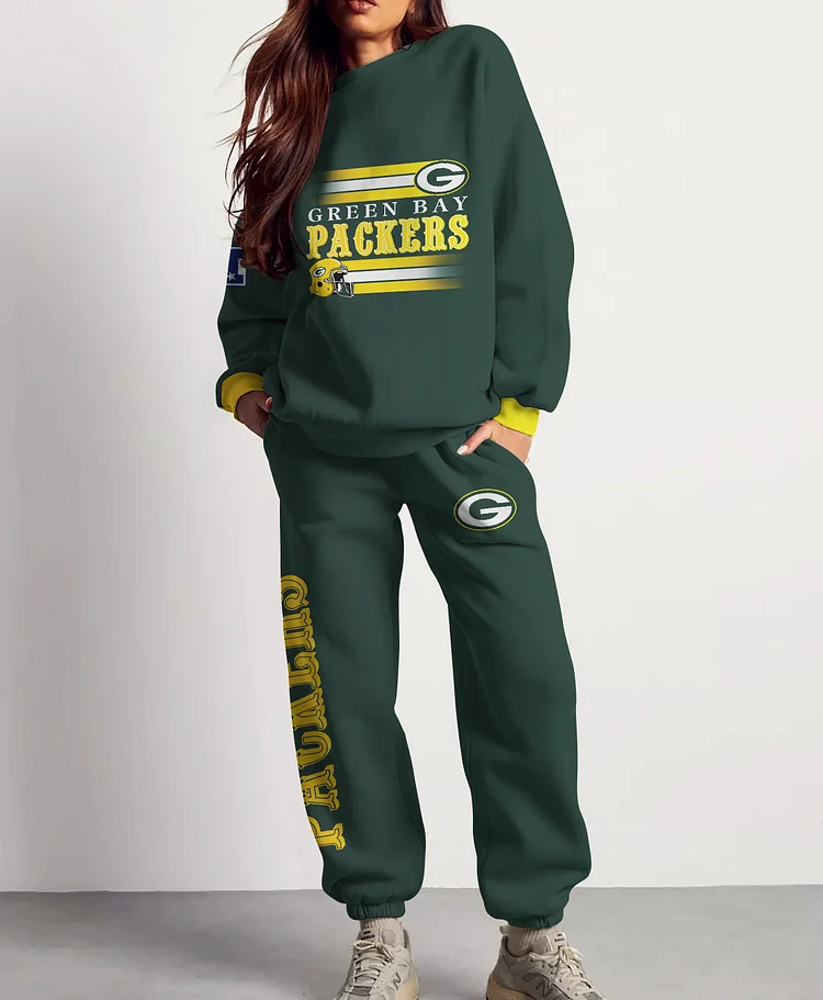 Green Bay Packers  3D sweatsuit and sweatpants 2 piece outfits