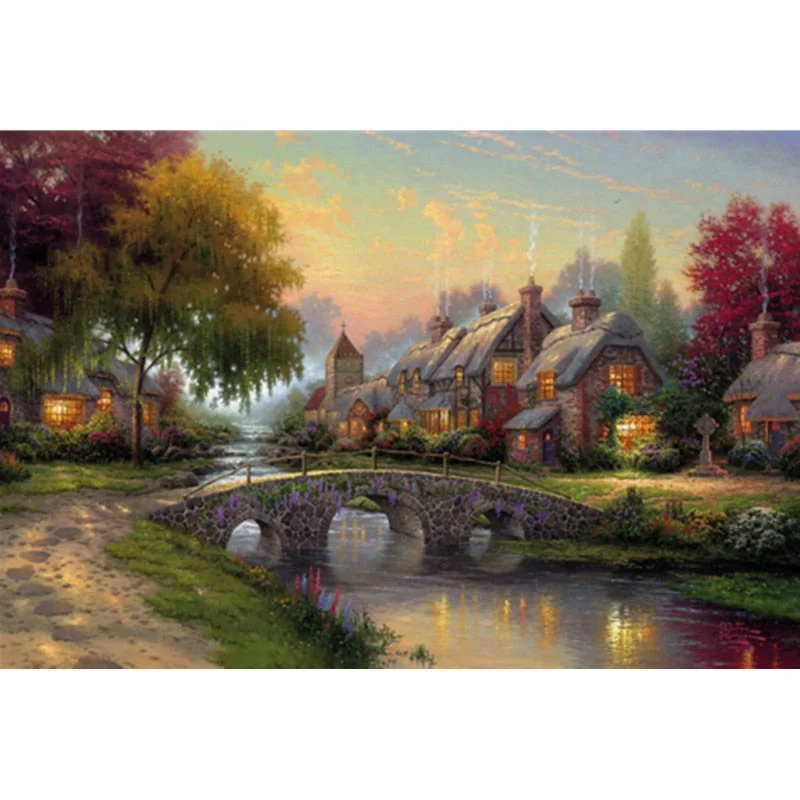 Wooden Jigsaw Puzzles 1000 Pieces Children/Adult Decompression Construction Scenery Educational Toys Decoration Birthday Gift