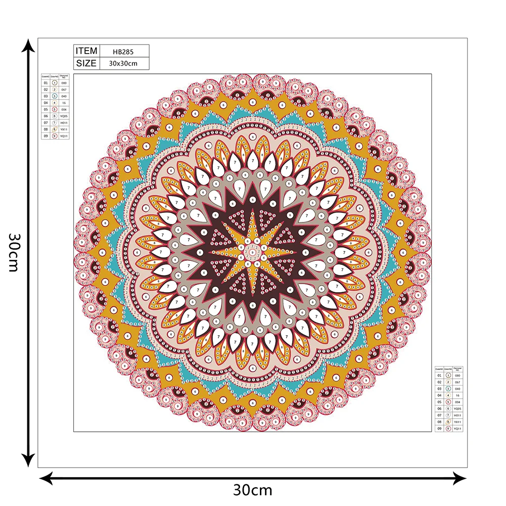 Special Shape Diamond Painting 30*30cm - Mandala Pattern