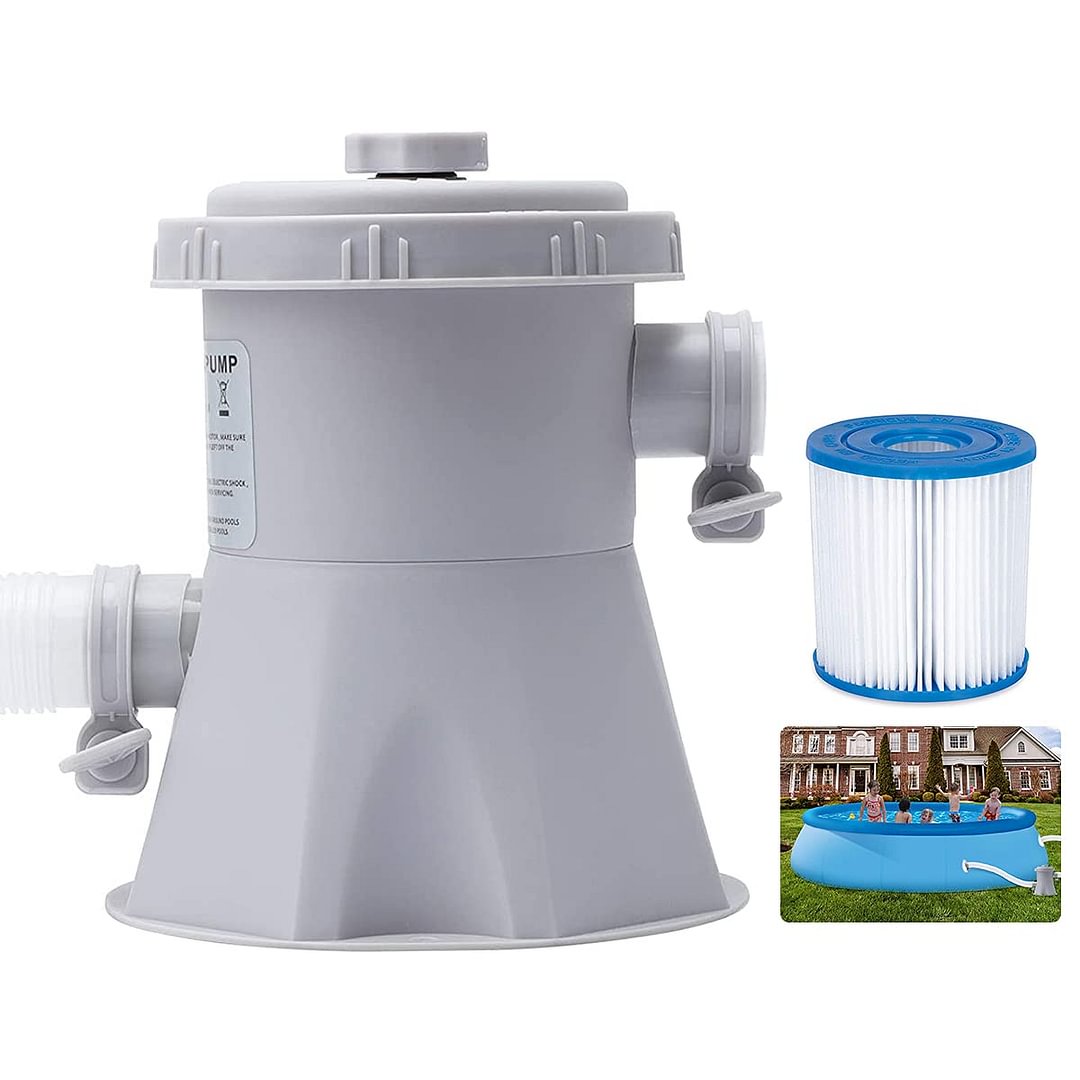 Clear Cartridge Filter Pump for Inflatable Pools ,110-120V (300GPH)、、sdecorshop