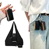 PU Leather Foldable Keychain Tote Bag Expandable Mini Storage Organizer Bag