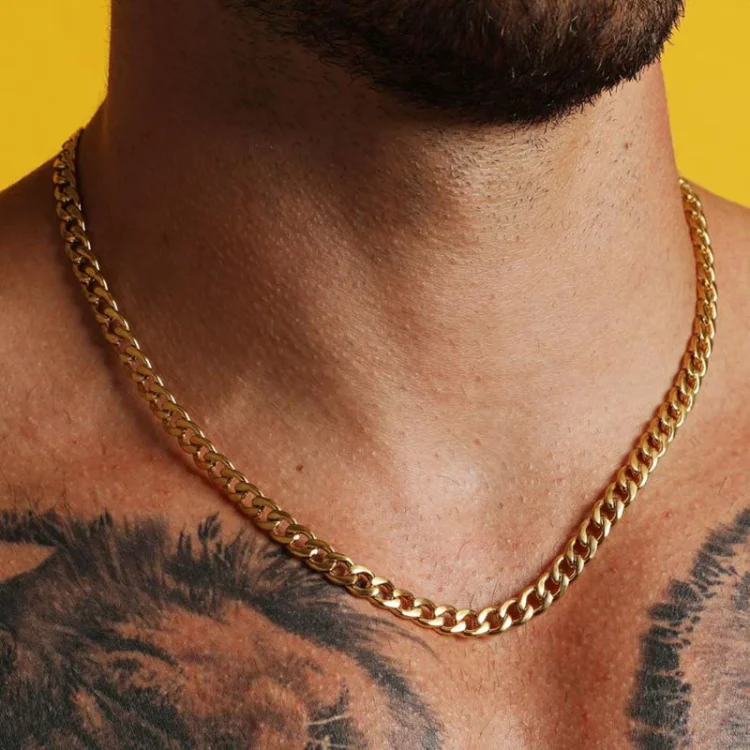 4MM Chokers Curb Cuban Link Chain Necklace