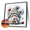 Diamond Painting-DIY Round Part AB Drill Flower Gnome(45*45CM)