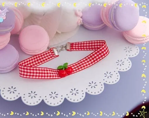 Cherry Ribbon Choker SP153787