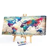 (US Only)World Map Oil Paint By Numbers Kits Canvas Picture DIY Wall Art Craft Color