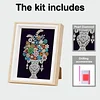 Framed Pearl Diamond Painting - Special Shaped - Vase Bouquets (17x22cm)