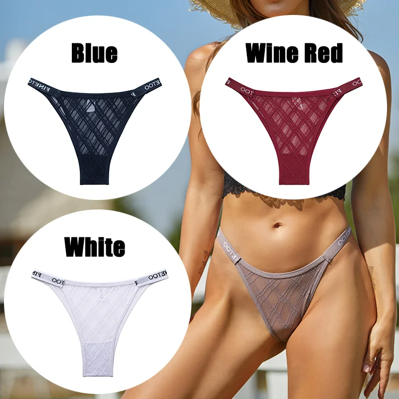 Billionm Sexy Underwear for Women Perspective Thong G-string Lace Panties Breathable Intimates Lingerie Female Soft Undearpants