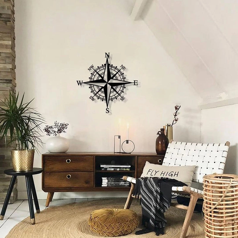 Hot Sale Metal Compass Wall Decorations Nautical Compass Wall Art Iron Home Decoration