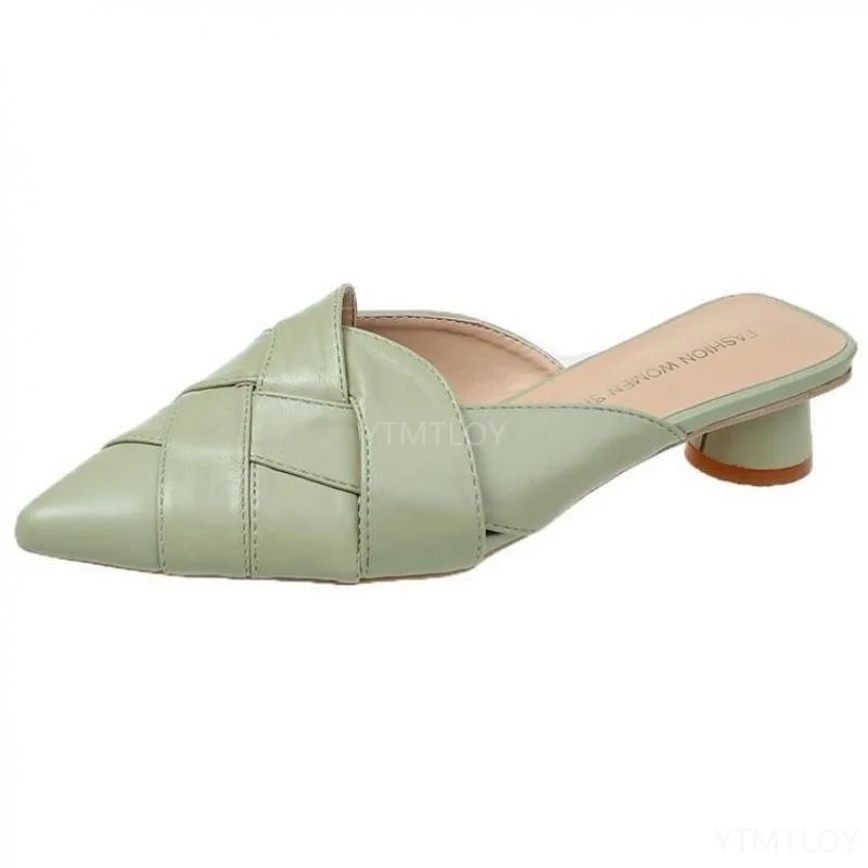 Women's Shoes Slippers Summer 2021 New Fashion Outdoor Pointed Muller Zapatillas Mujer Casa Sapatos Femininos Flip Flop