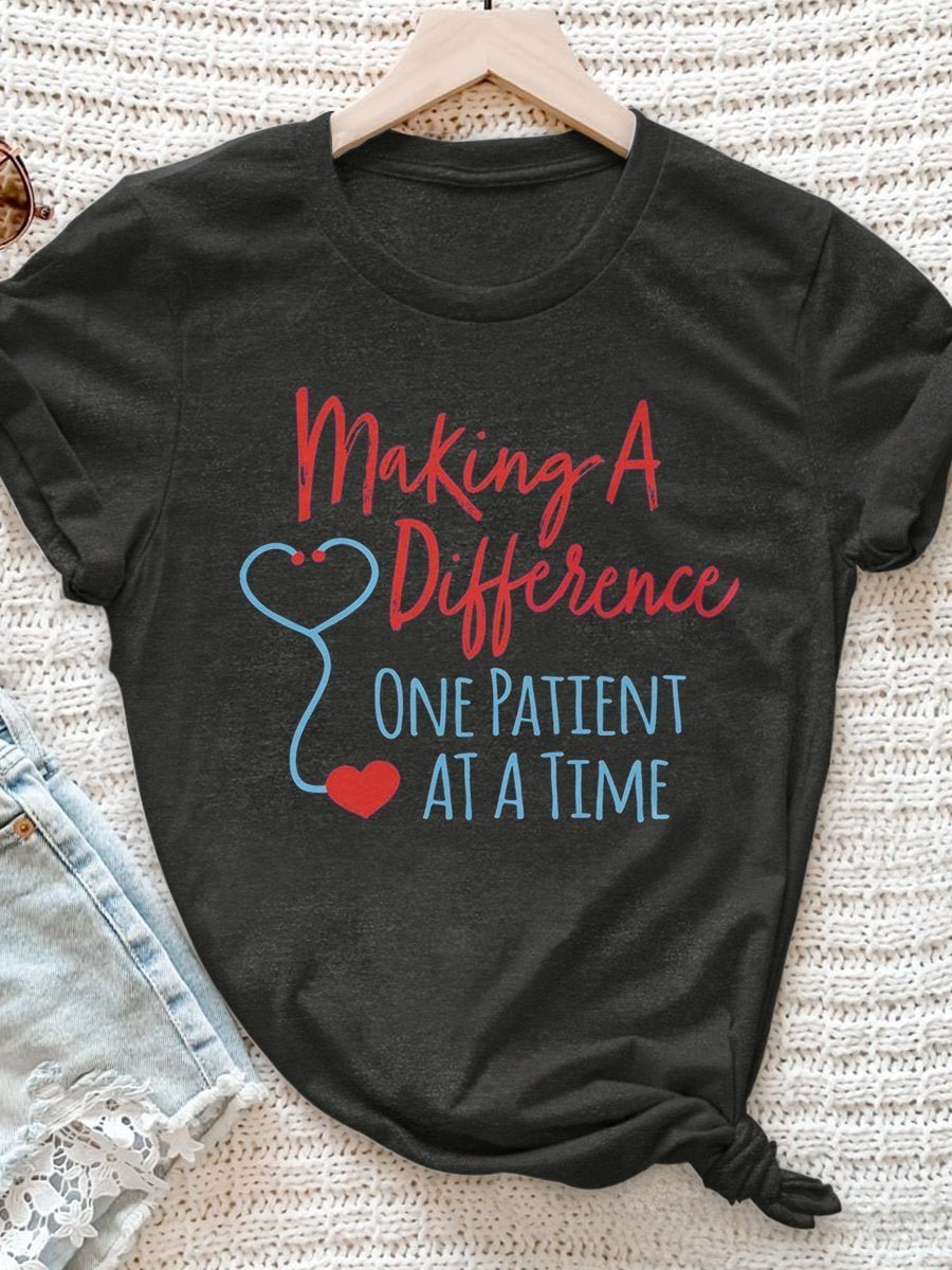 Making A Difference One Pattemt At A Time Print Short Sleeve T-shirt