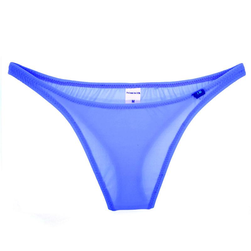 Men's Sexy Ice Silk Transparent Briefs