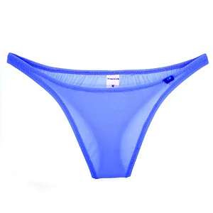 Men's Sexy Ice Silk Transparent Briefs