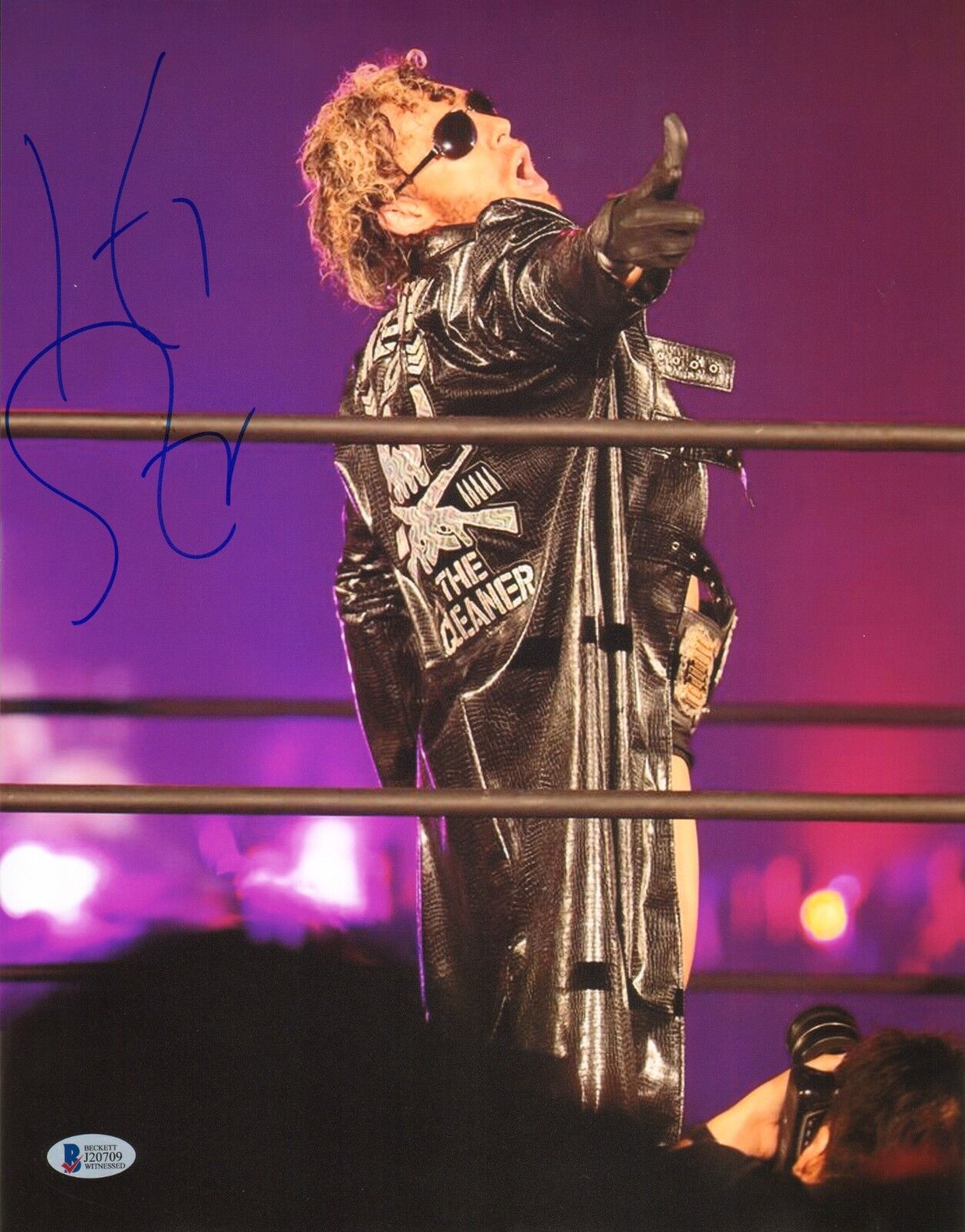 Kenny Omega Signed 11x14 Photo Poster painting BAS COA New Japan Pro Wrestling Bullet Club ROH 8