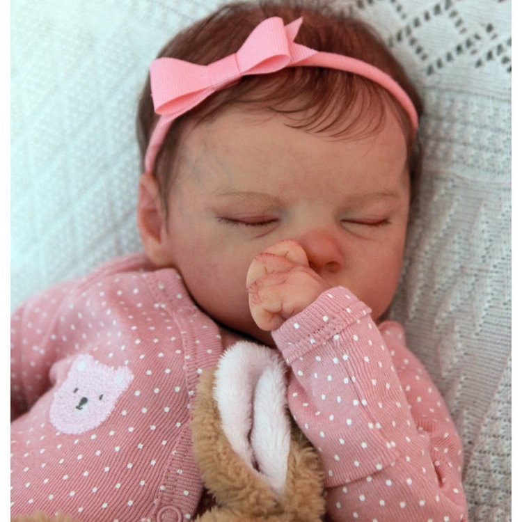17" Lifelike Handmade Silicone Reborn Asleep Girl Doll Named Belinda Irene Minibabydolls® Minibabydolls®