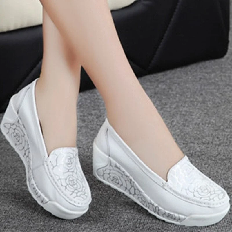 Summer Shoes Loafers For Women 2021 Wedges Sneakers Floral Single Woman ...