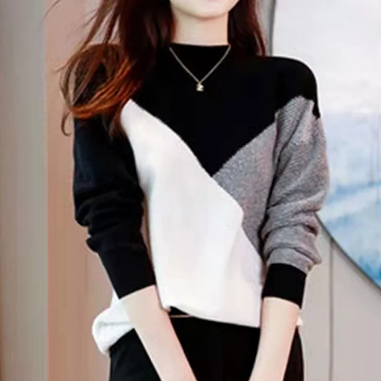 Casual Knitted Long Sleeve Sweater QueenFunky