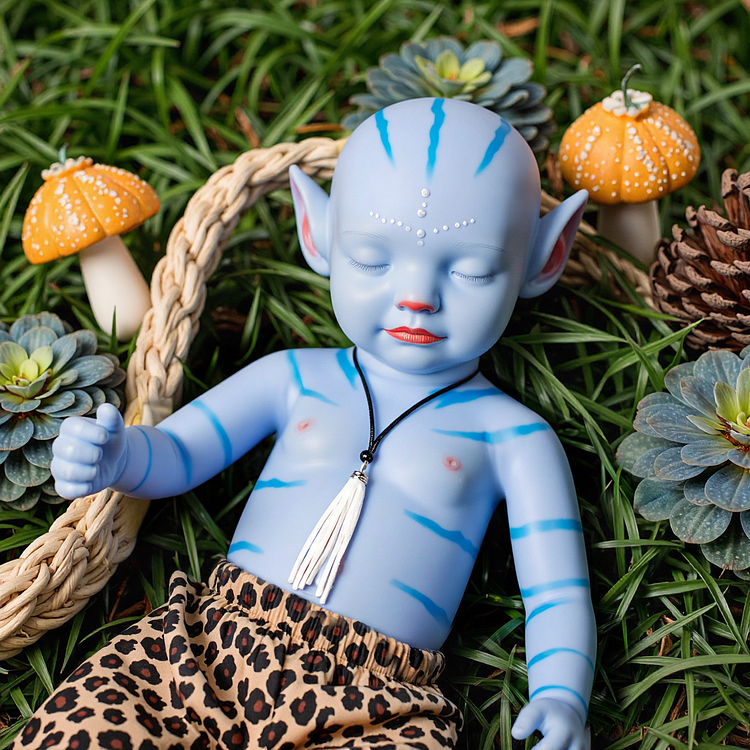 20'' Realistic Reborn Avatin Handmade Blue Reborn Soft Silicone Newborn Baby Doll Girl With Eyes Close and Opened Options：Realistic Reborn Baby Dolls By Rsgdolls®