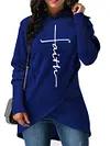 Women's Hoodie Faith Print Sweater Hoodie