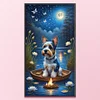 >SALE<Full Embroidery Eco-cotton Thread 11CT Printed Moonlight Dog Cross Stitch40x70cm