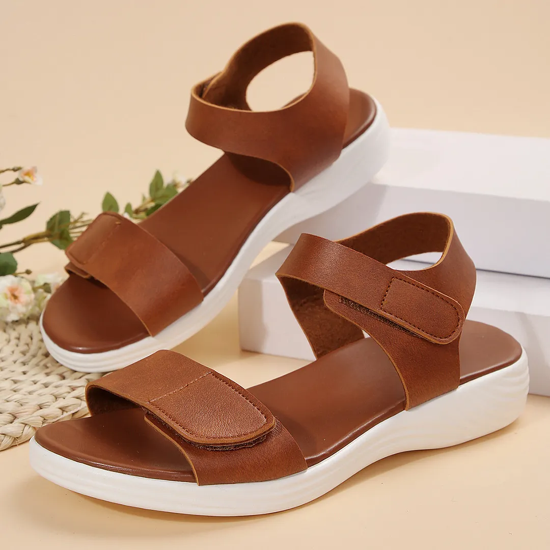 Yyvonne And Large-Size Low-Heeled Sandals 2025 Summer New Shoes Roman Beach Word Women Sandals
