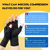Unisex Copper Compression Arthritis Pressure Pain Half Finger Gloves