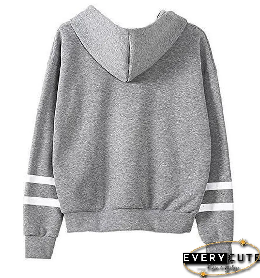 Heartbeat Line Printed Hoodies For Women Fashion Casual Graphic Creative Personalized