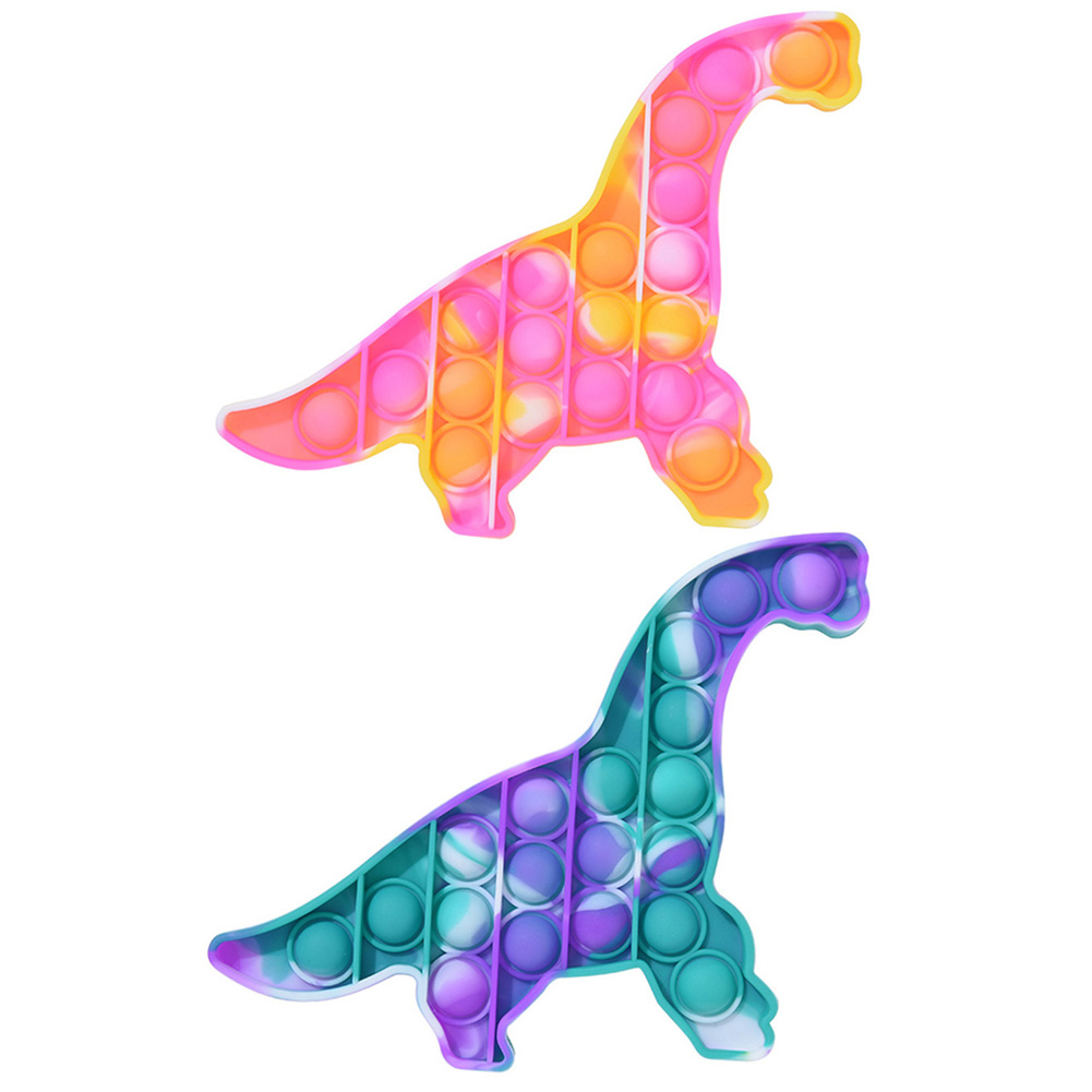 

Silicone Dinosaur Push Bubble Board Autism Toy Kids Sensory Education Tool, Pink, 501 Original