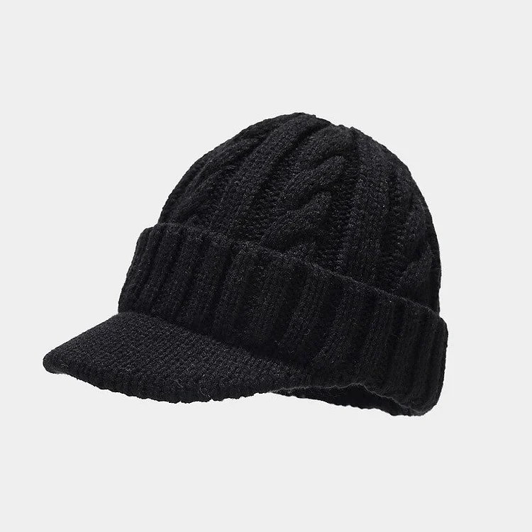 Women s Knitted Wool Hat Autumn Winter Ladies Earflaps Hats Casual Outdoor Warm Baseball Cap For Female