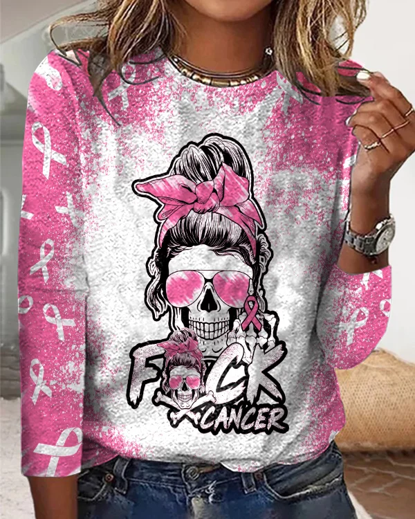 Breast Cancer Awareness Tackle Cancer Tie Dye Top