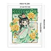 【Limited Stock Sale】Peony Girl-14CT Stamped Cross Stitch Egyptian Cotton 49*59cm/19.29*23.23in tapestrymarket
