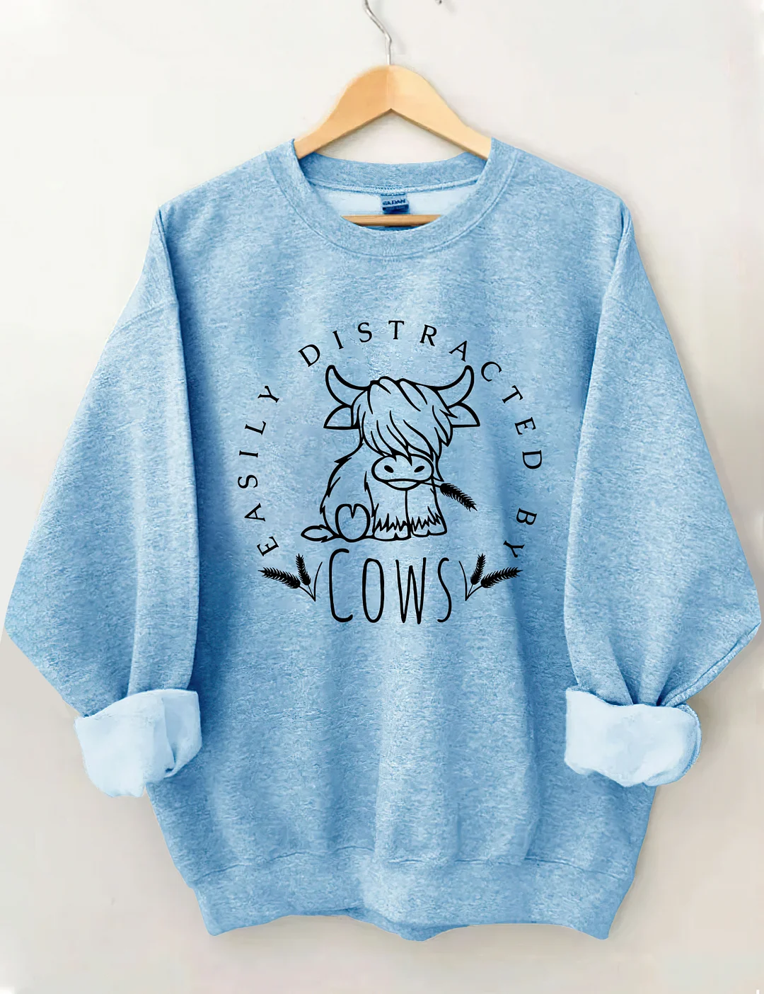 Easily Distracted By Cows Sweatshirt
