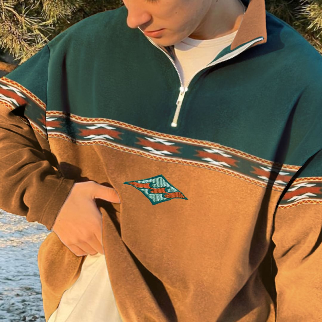 retro-surf-stitching-polos-zipper-sweater