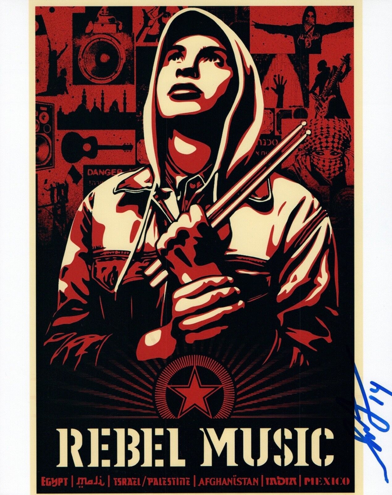 Shepard Fairey Signed Autographed 8x10 Photo Poster painting OBEY Artist Rebel Music