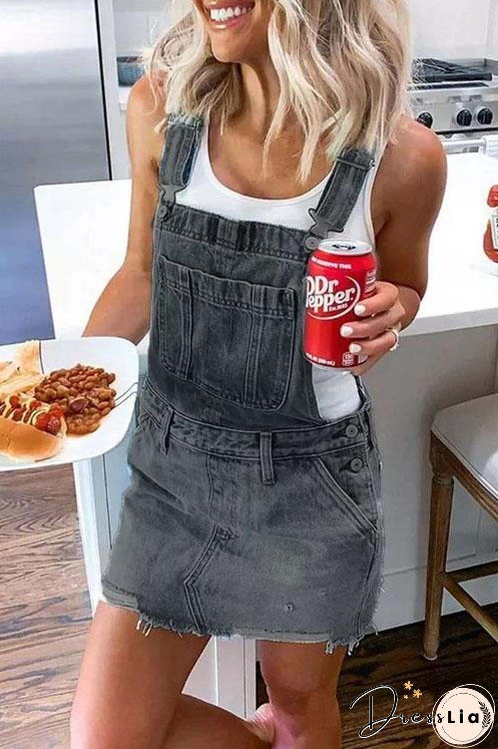 Cool Overall Denim Dress