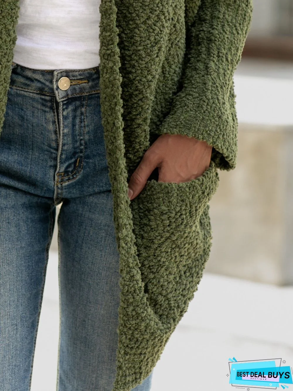 plain long sleeve Cardigan